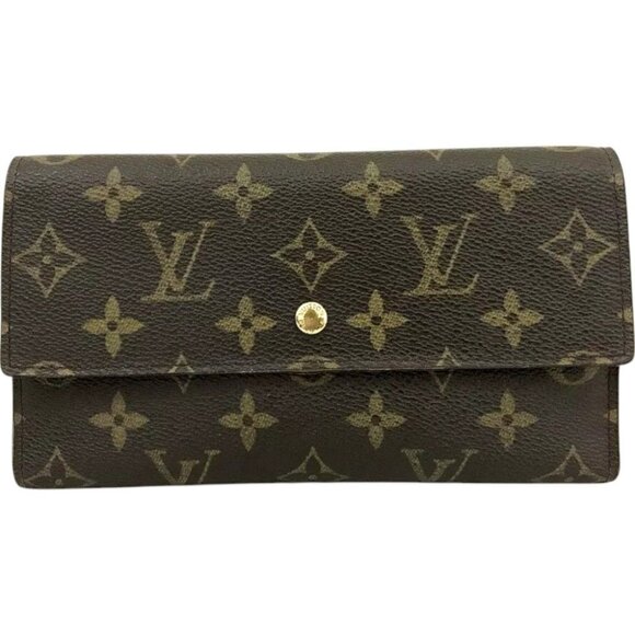 431249BA (X3) Louis Vuitton Wallet Long Porte Tresor International Brown Monogra - Picture 1 of 9